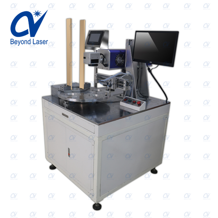 CO2多工位自動化旋轉激光打標機1